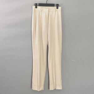 Agnona Trousers Pants Womens 27x30.5 Ivory Virgin Wool Made in Italy Career Work